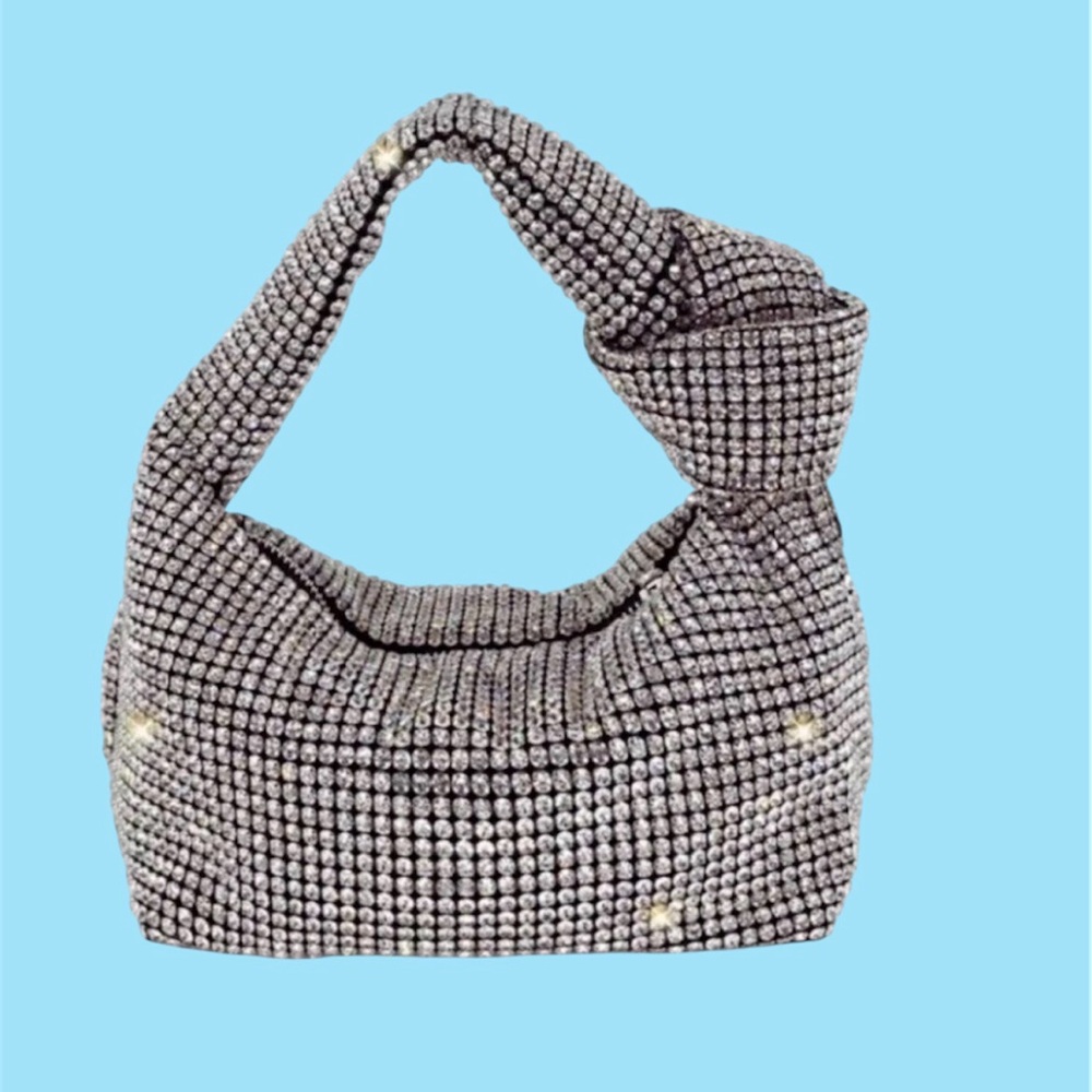NWT! Madison West Aurora Borealis Iridescent Rhinestone Crystal Handbag Purse